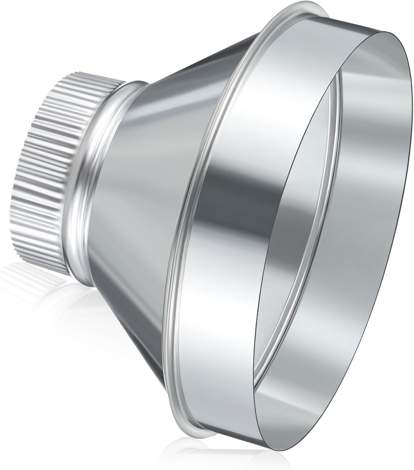 8 Inch to 4 Inch Duct Reducer Increaser Galvanized Steel Air Duct Adapter Round Crimped Pipe Connector Fitting Coupling for HVAC Ventilation Systems
