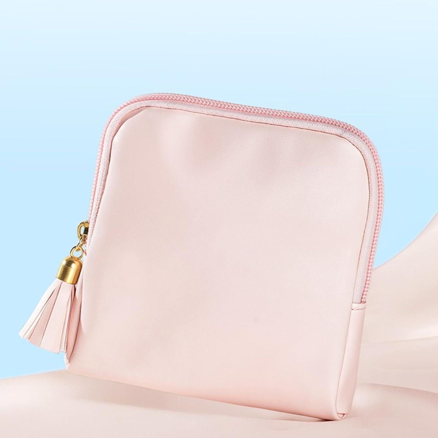 Leather Jewelry Organizer Pouch with Compartments, Travel Jewelry Case Portable Small Box for Necklace Bracelet Earring Beige