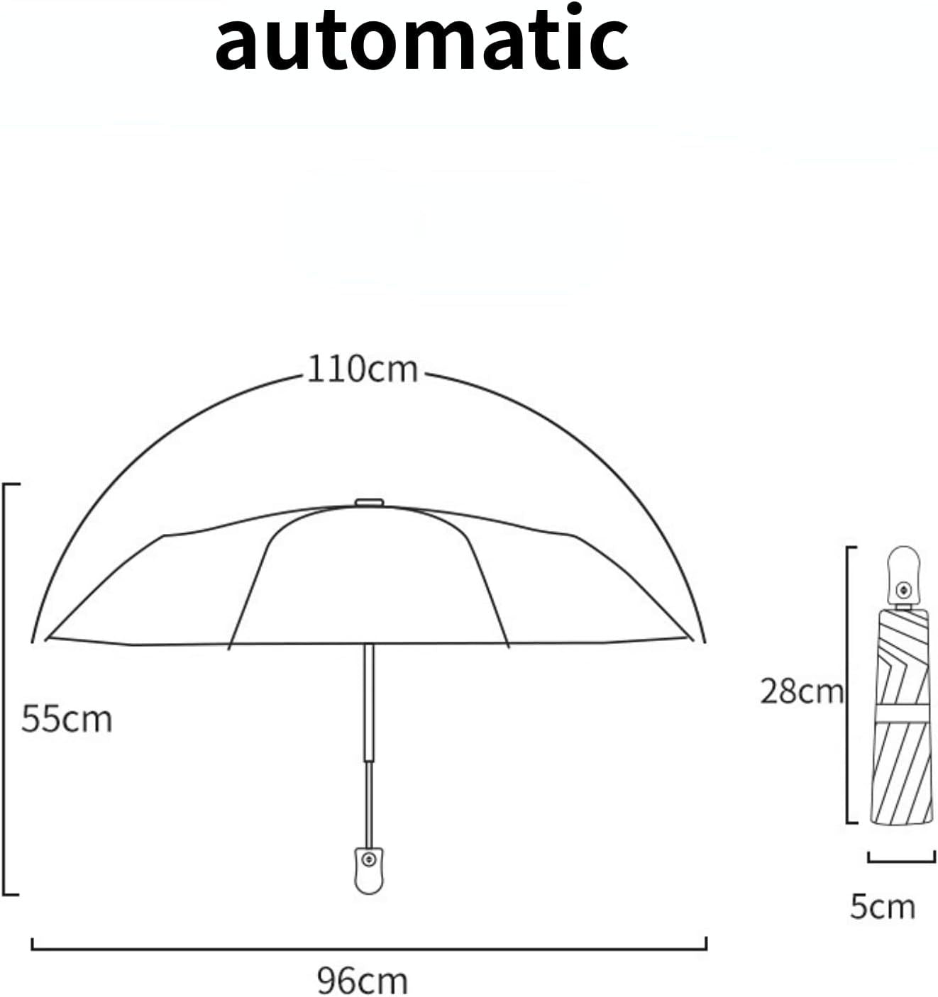 French Style Floral Foldable UV Protection Umbrella for Women, Automatic Open Close Sun & Rain Portable Mini Compact Travel Umbrellas