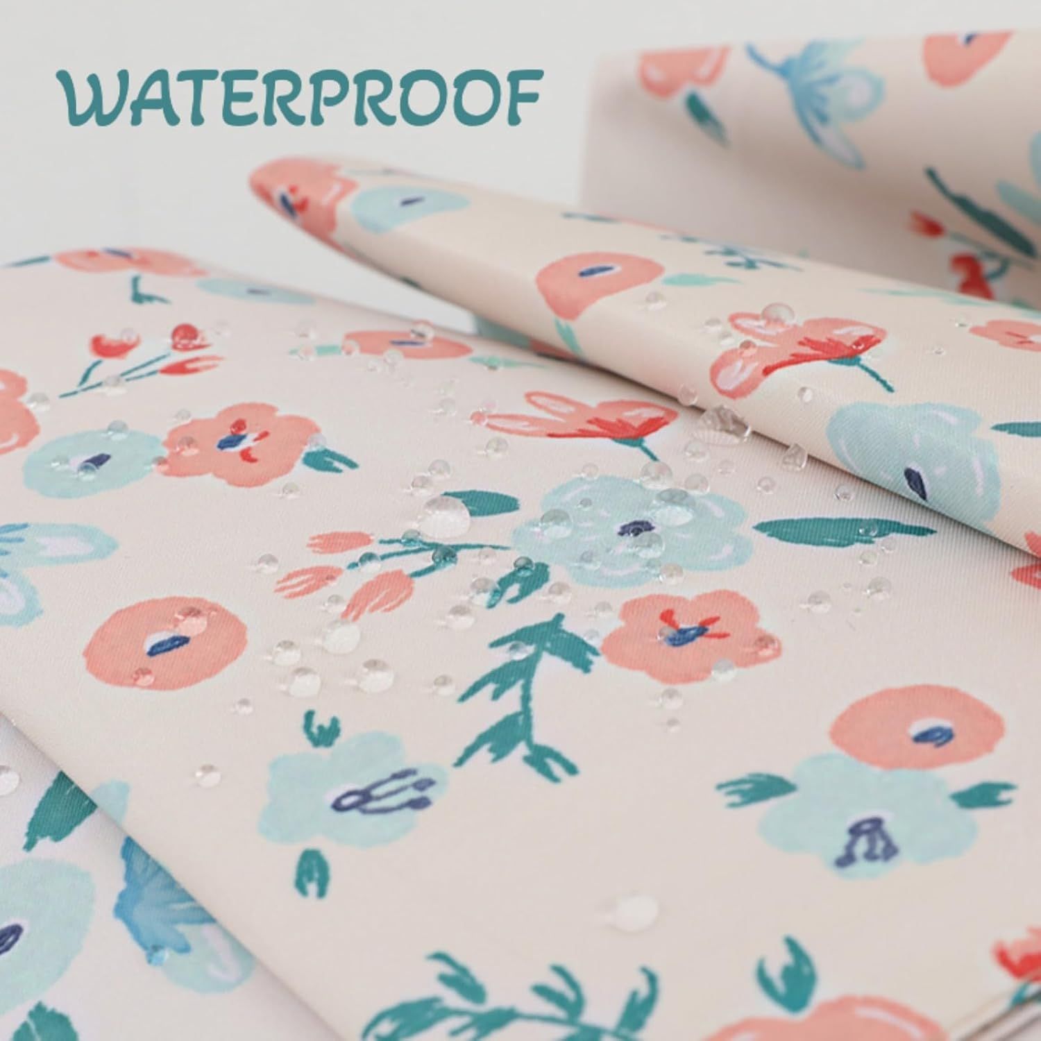 French Style Floral Foldable UV Protection Umbrella for Women, Automatic Open Close Sun & Rain Portable Mini Compact Travel Umbrellas
