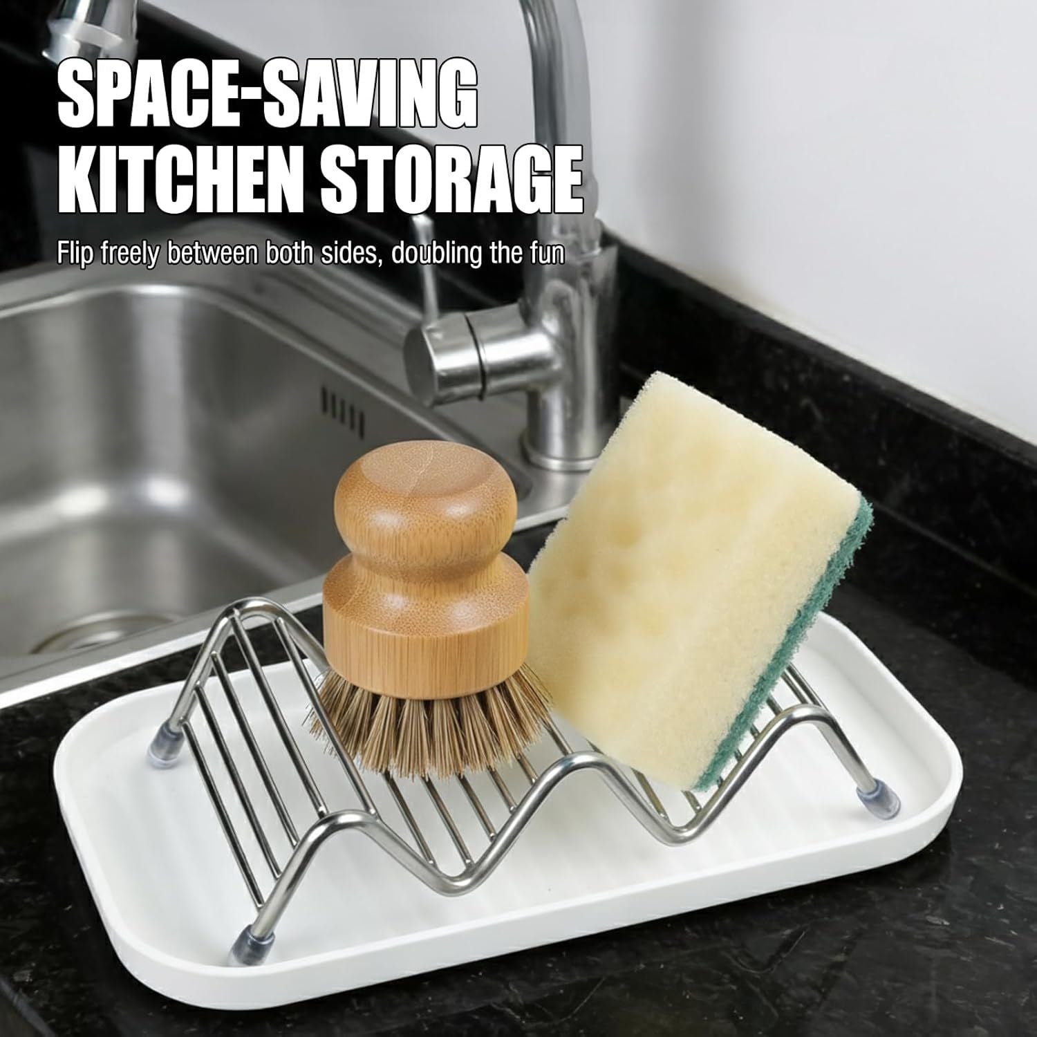 Shower Soap Shampoo Bar Holder, Stainless Steel Self Draining Bathroom Soap Dish Holder with Water Tray, Shower Caddy for Shampoo Bars, Conditioner Bars & Soap 7.4"×3.2"