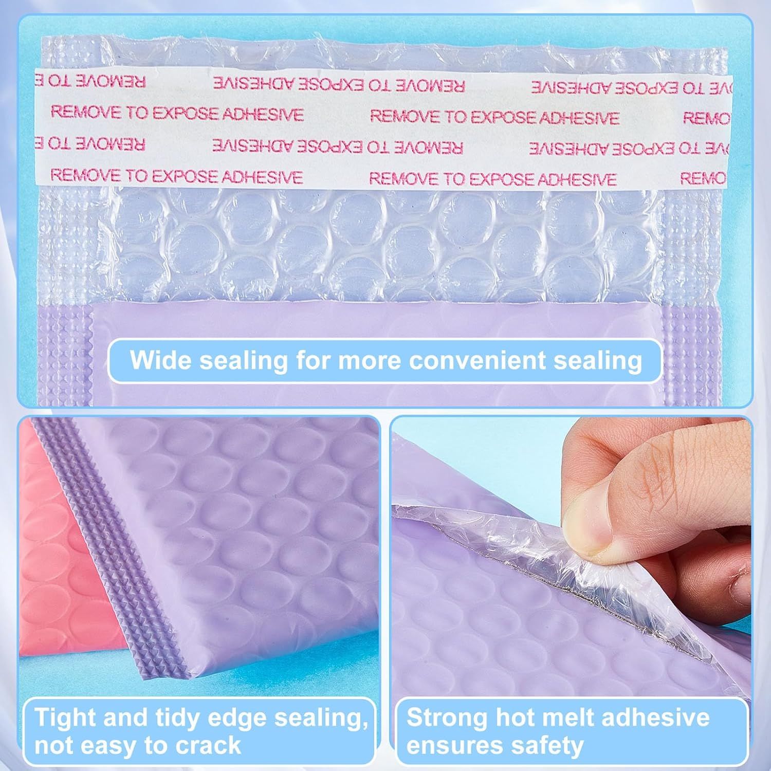 200 Pcs Bubble Mailer 4 x 6 Inch Small Shipping Bags Waterproof Padded Envelopes Self Adhesive Poly Bubble Packaging Envelopes Bulk for Shipping Mailing Trading Card Packaging Pastel Color