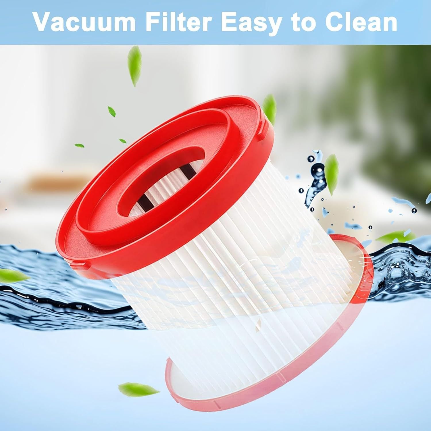 2 Pack Wet Dry Vacuum HEPA Filter 49-90-1900 Filter Compatible With Milwaukee Cordless M18 M12 M28 Vacuums 0780-20,0880-20,0960-20, 0970-20