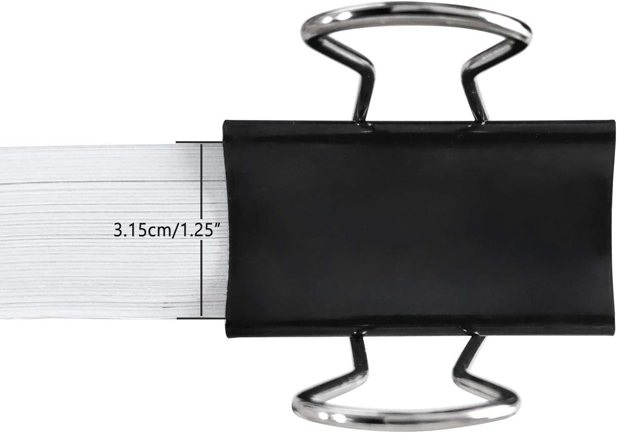 Extra Large Binder Clips 2.4-Inch 18 Pack , Big Paper Clamps for Office Supplies, Black