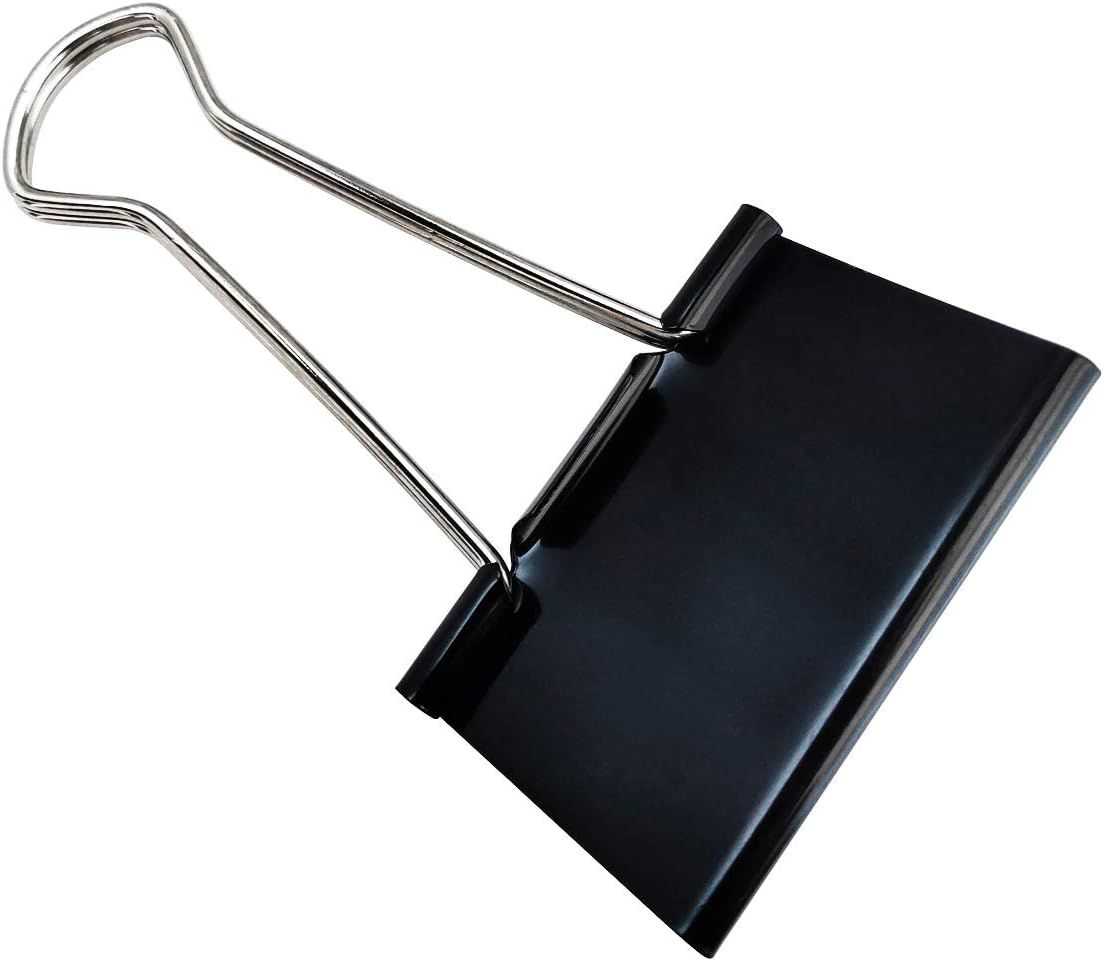 Extra Large Binder Clips 2.4-Inch 18 Pack , Big Paper Clamps for Office Supplies, Black