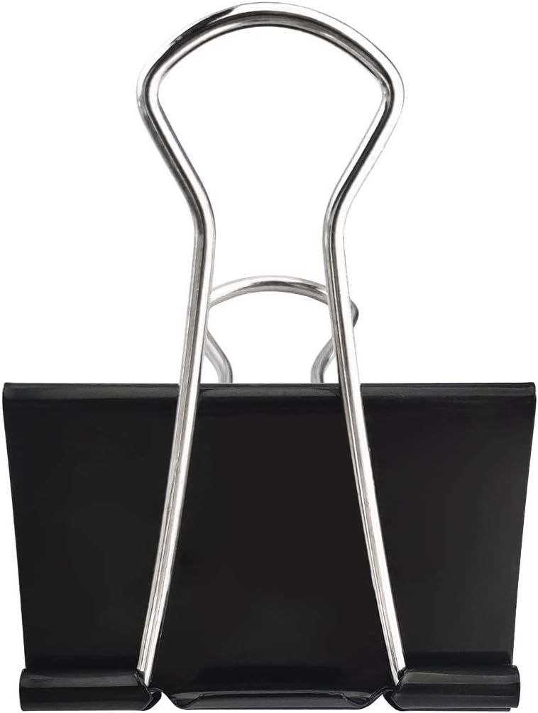 Extra Large Binder Clips 2.4-Inch 18 Pack , Big Paper Clamps for Office Supplies, Black