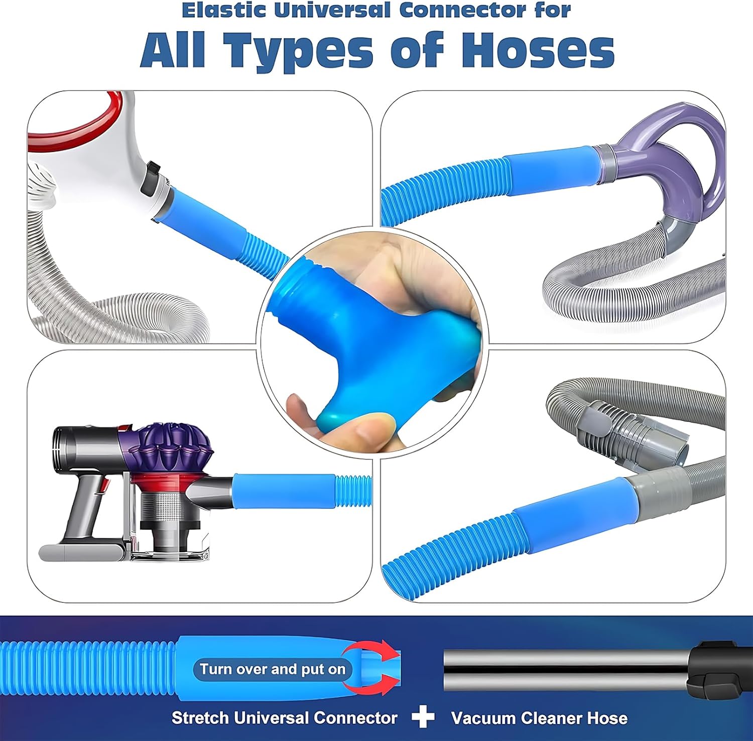 Upgraded Dryer Vent Cleaner: Universal Vacuum Hose Attachment Fits All Vacuums Cleaner, Deep Cleaning Tools for Clogged Ducts & Lint Removal