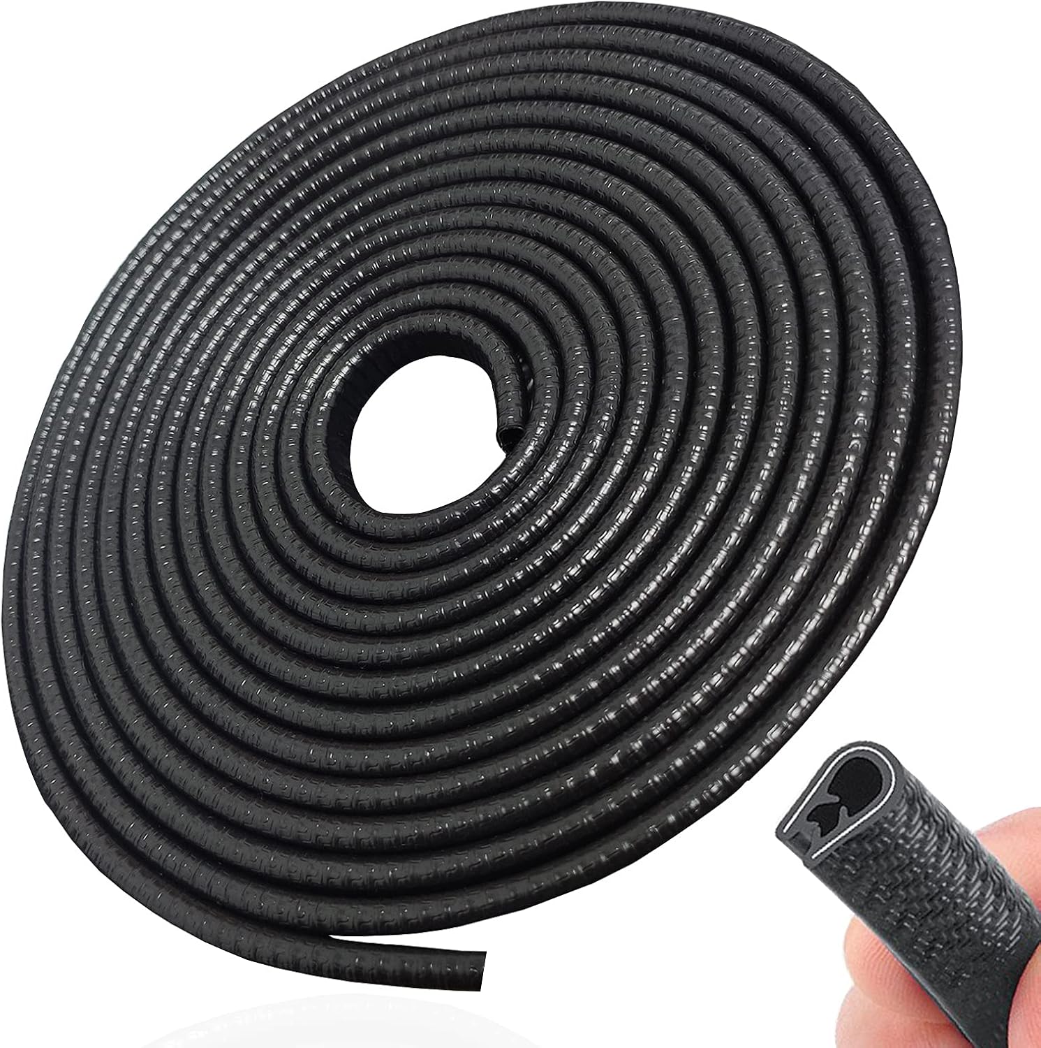 32Ft 10M Door Edge Guard Black Car Guards Protector for Cars Rubber Auto Trim U Shape Build in Metal Sheet No Need Adhesive Easy to Cut Most