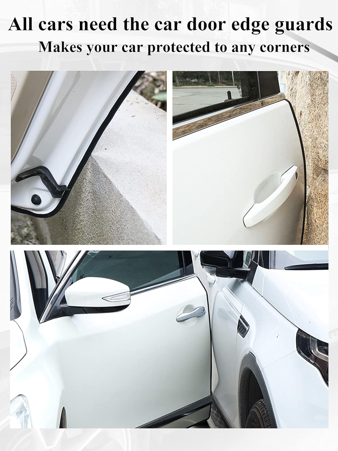 32Ft 10M Door Edge Guard Black Car Guards Protector for Cars Rubber Auto Trim U Shape Build in Metal Sheet No Need Adhesive Easy to Cut Most