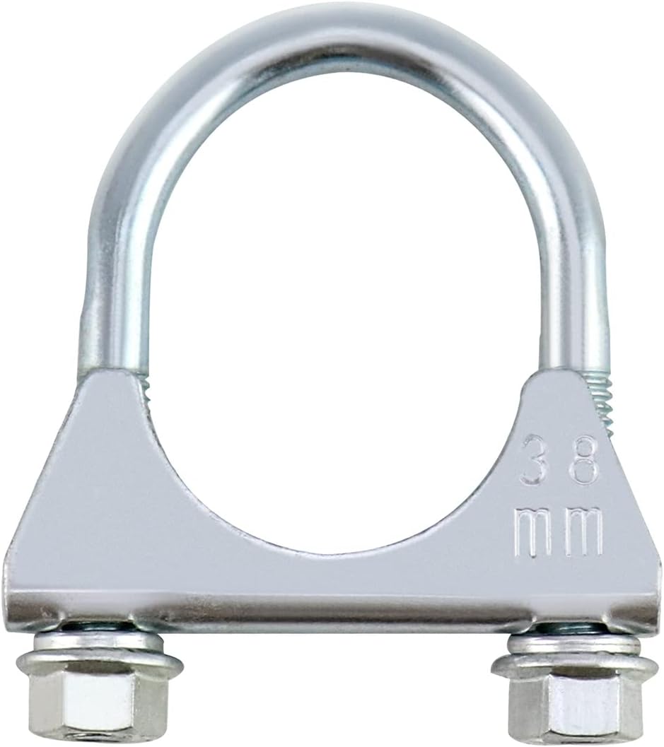 U-Bolt Muffler Tip Exhaust Hook, 1-1/2" OD 2Pcs Stainless Steel Universal Silencer Exhaust Clip