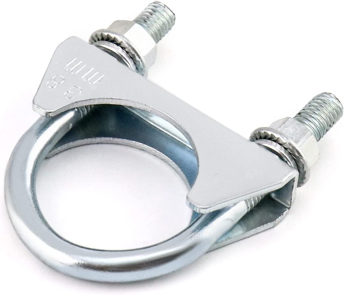 U-Bolt Muffler Tip Exhaust Hook, 1-1/2" OD 2Pcs Stainless Steel Universal Silencer Exhaust Clip