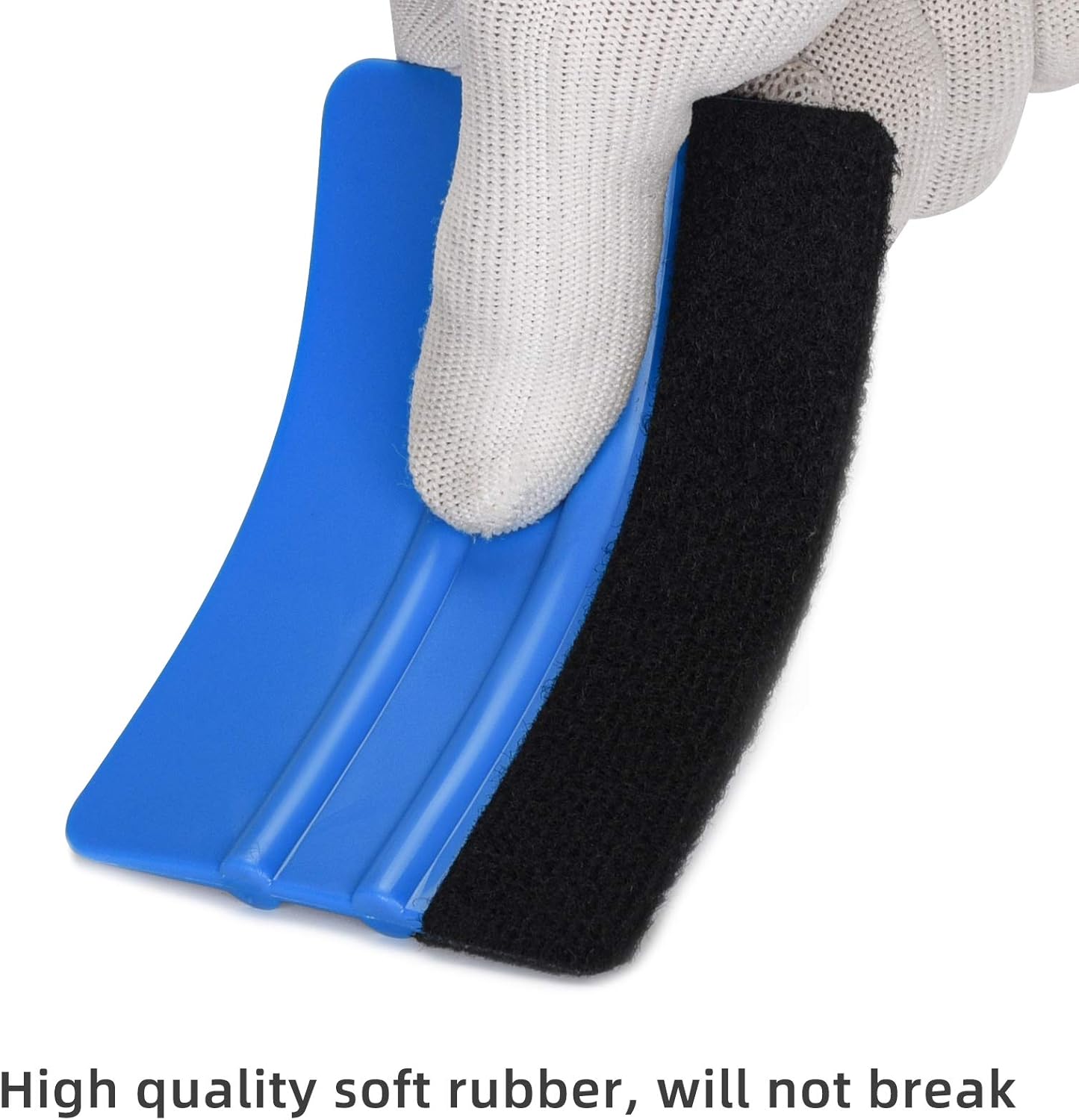 Durable Black Felt Edge Vinyl Squeegee Tool 4-Inch, Car Vinyl Film Wrapping Decal Window Tint Work, Professional Scratch Free Squeegee Pack of 3