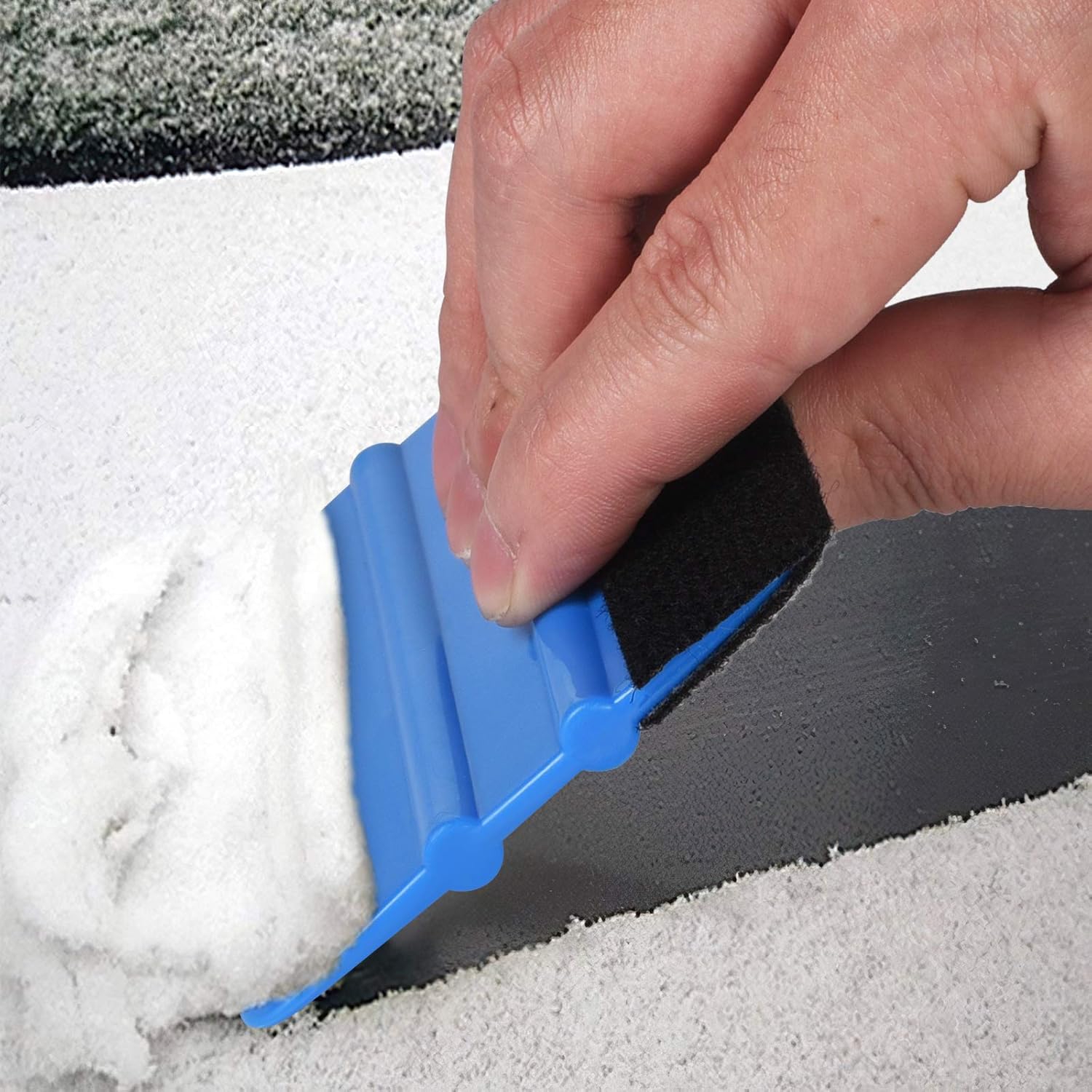 Durable Black Felt Edge Vinyl Squeegee Tool 4-Inch, Car Vinyl Film Wrapping Decal Window Tint Work, Professional Scratch Free Squeegee Pack of 3