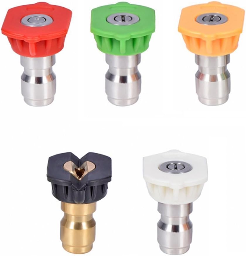 Pressure Washer Nozzle Tips Multiple Degrees, 1/4 INCH 2.5 GPM