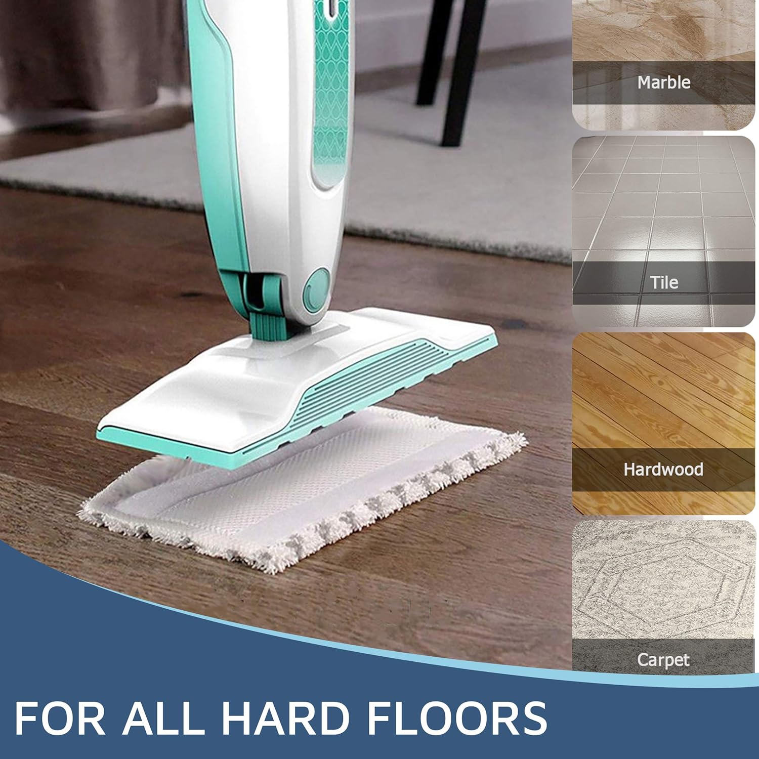Microfiber Mop Replacement Pads Compatible with Shark Steam Mop S1000 S1000A S1000C S1000WM S1001C S2001 8 Pack