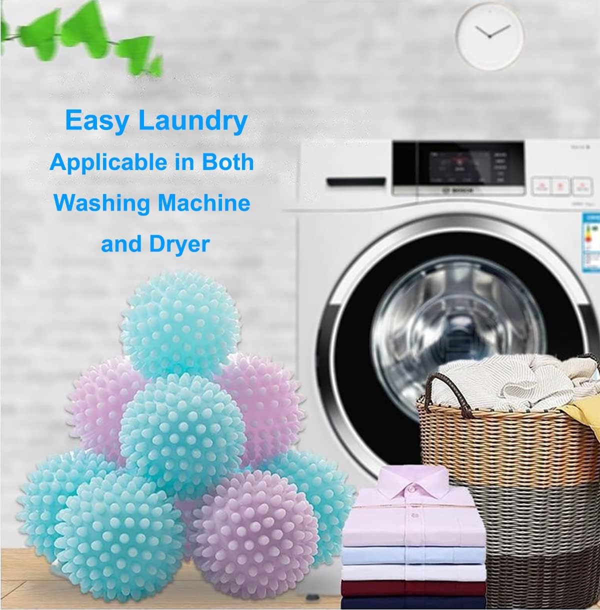 Reusable Laundry Dryer Balls - Eco Friendly Fabric Softener Alternatives Soften and Fluff Laundry Wrinkle Release Set of 4 Random Color