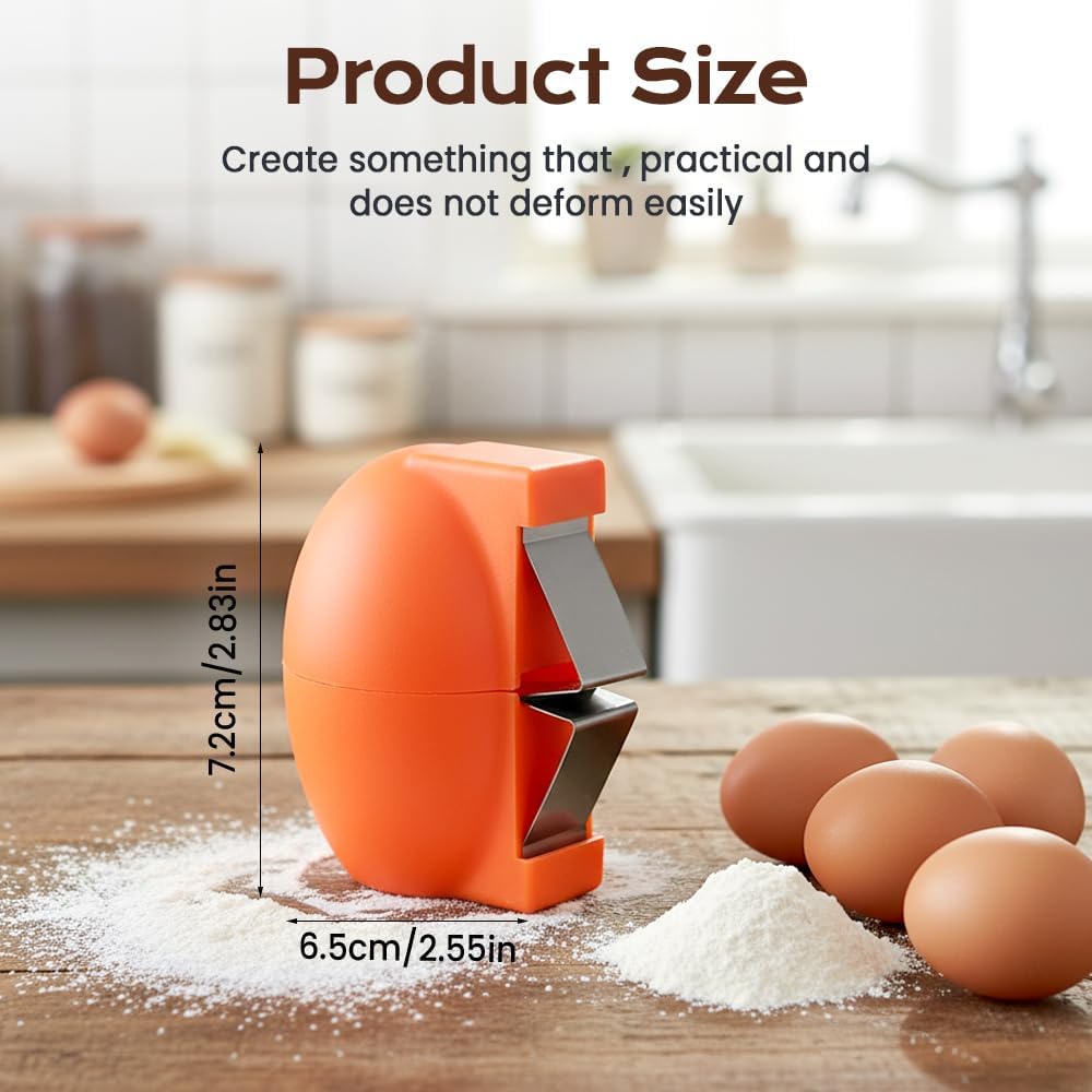 2026 New Egg Shell Opener, Stainless Steel Egg Cracker Tool, Multifunctional Eggs Separator for Raw and Hard Boiled Eggs Peeler Shell Remover, Kitchen Gadget Orange 1pcs