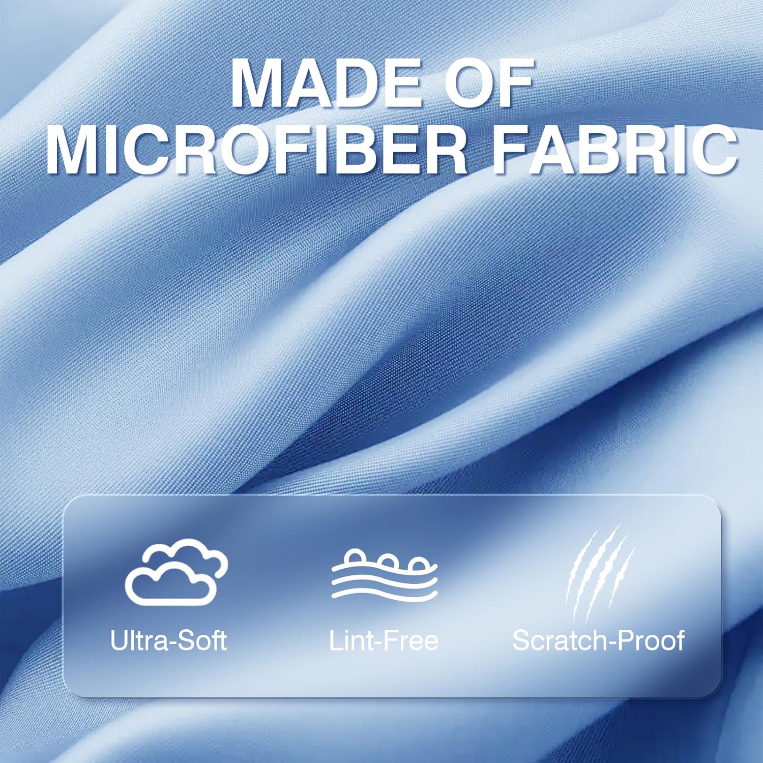 60-Pack Microfiber Cleaning Cloths for Glasses, 6x7 Inch Premium Lens Cleaning Cloth for Screens, Cameras, Eyeglasses, Cell Phone, LCD TV Screens，Black，Grey and Light Blue