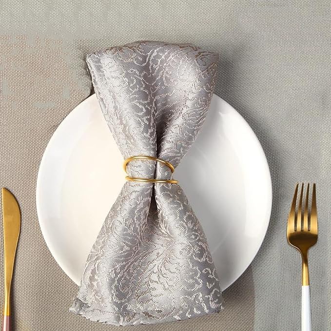 Gold Napkin Rings - 36 PCS Metal Spiral Napkin Rings Spiral Napkin Holders Buckles for Family Dinner, Wedding, Party,Table Decorations