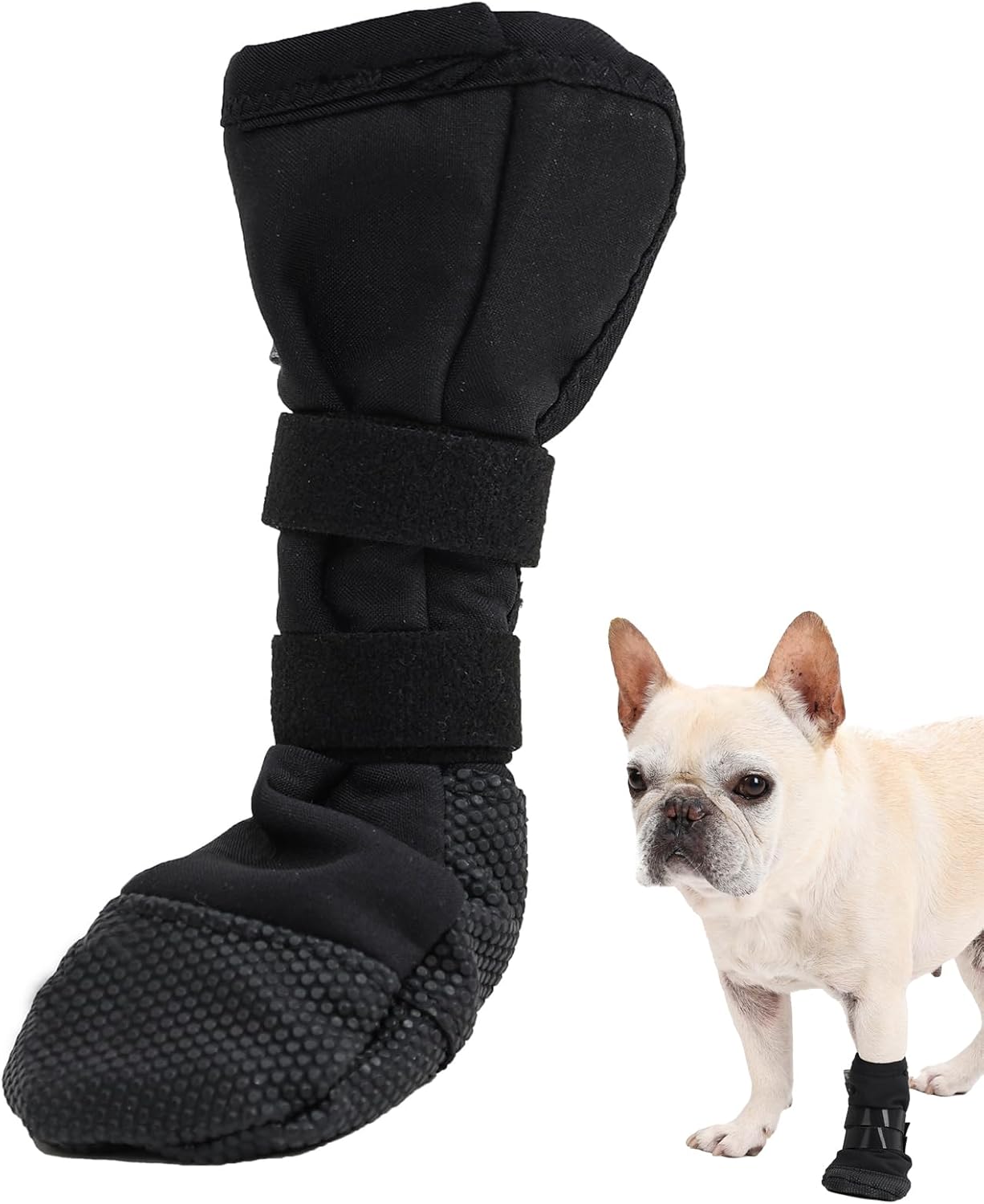 Dog Paw Wound Recovery Boot, Breathable Dog Bootie for Injured Paw, Anti-Slip Dog Shoe with Self-Adhesive Strap, Dog Paw Protector for Outdoor Walking & Keep Dogs from Licking Wounds M