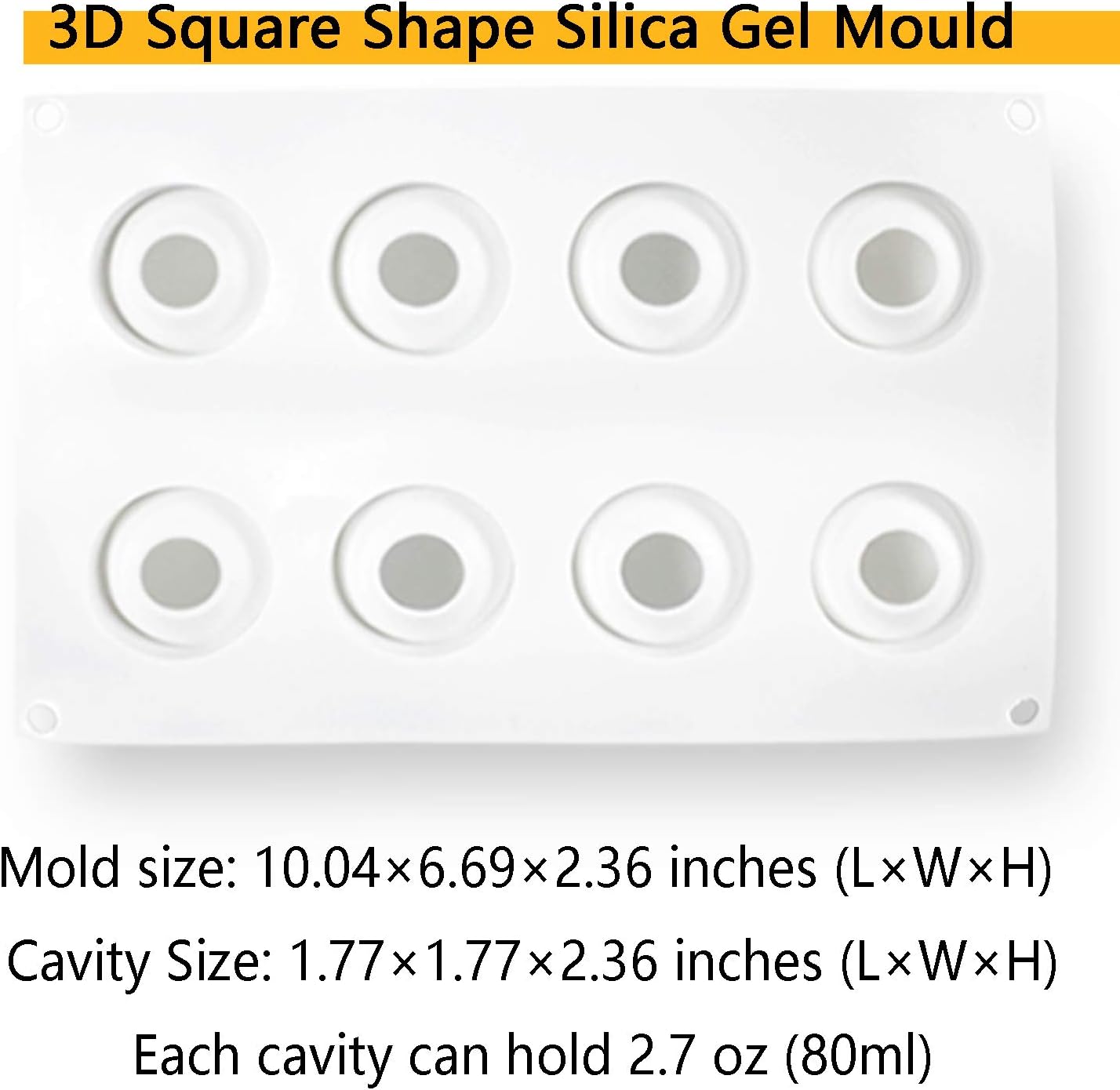 Easter Egg Silicone Mold for Baking Chocolate Easter Eggs, Mousse Cake, Jello, CheeseCake, Ice Cream, Dessert, Cake Decoration Mold 8-Cavity