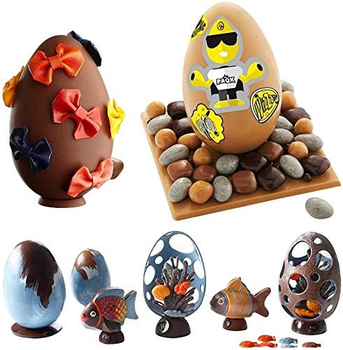 Easter Egg Silicone Mold for Baking Chocolate Easter Eggs, Mousse Cake, Jello, CheeseCake, Ice Cream, Dessert, Cake Decoration Mold 8-Cavity