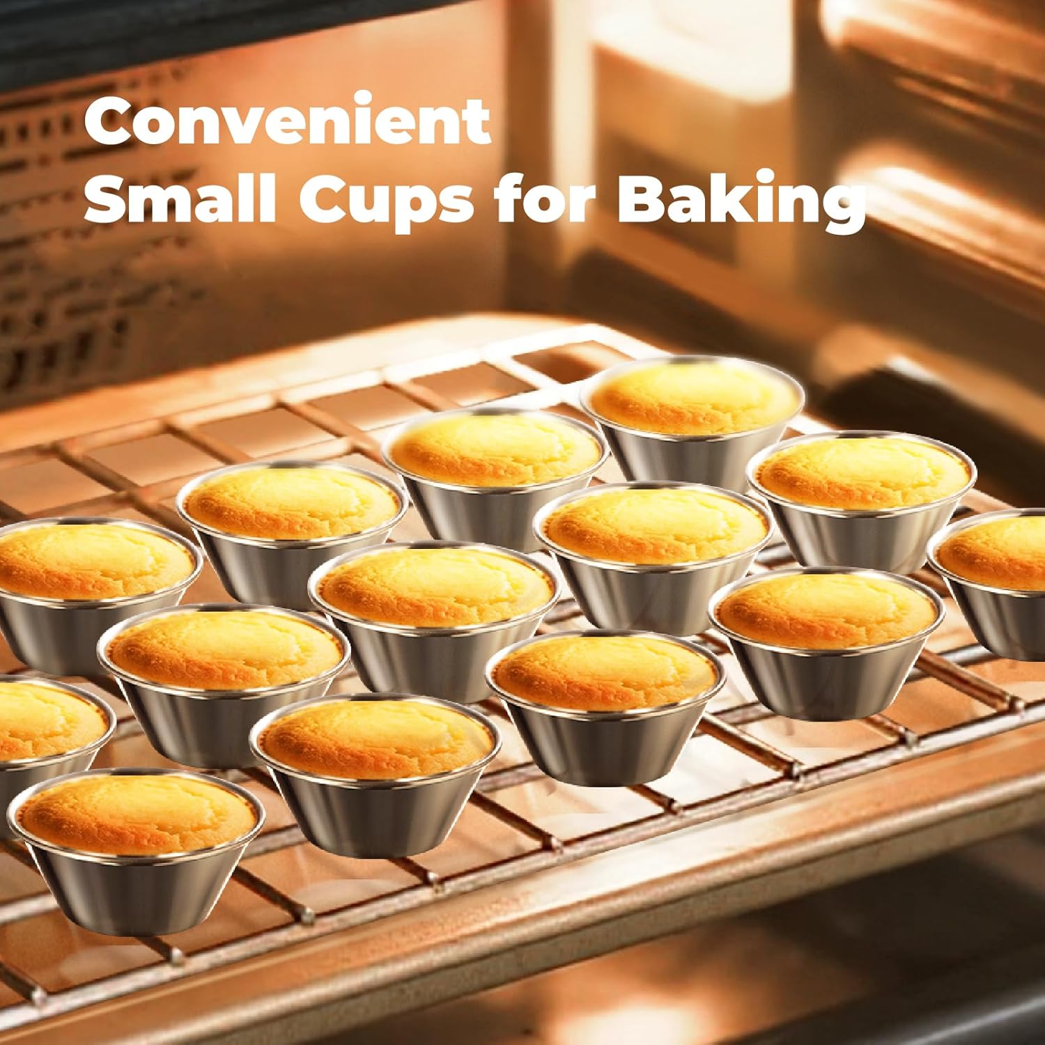 12 Pack 1.5 oz Stainless Steel Dipping Sauce Cups, Reusable Metal Ramekins, Commercial Grade Condiment Bowls, Individual Portion Cups, Small Round Au Jus for Home, Restaurant