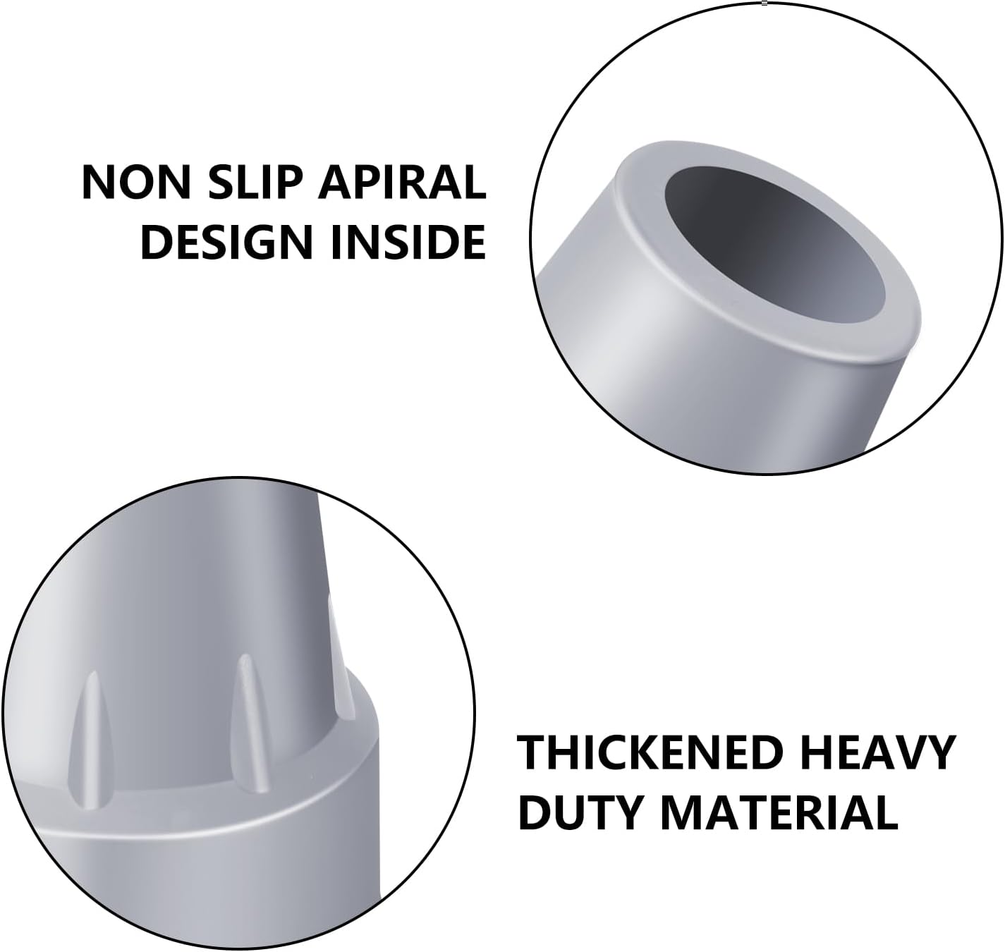Crutch Tips 7/8 Inch Upgrade Heavy Duty Rubber Crutch Accessories Replacement Rubber Cane Tips, 4-Pack
