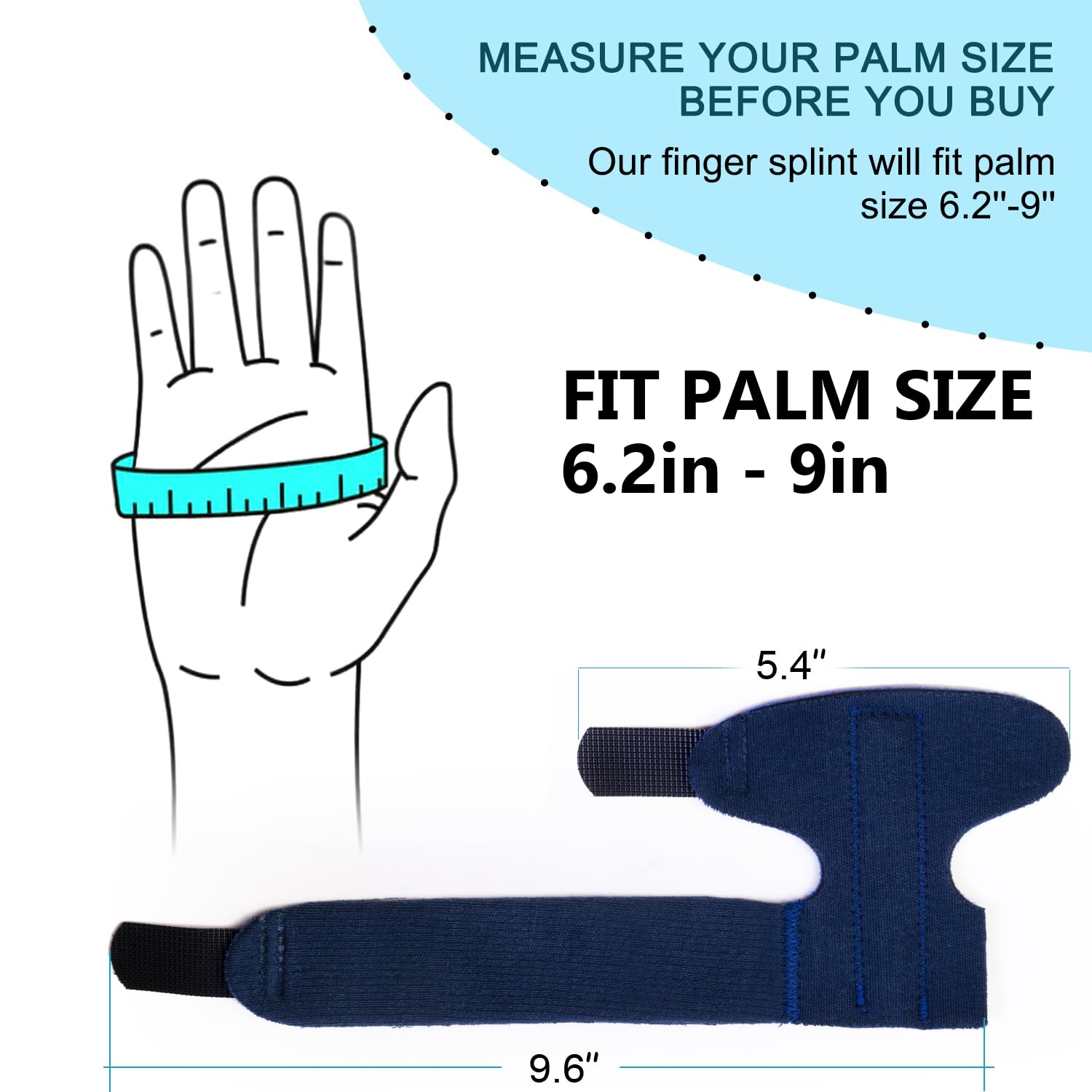 Finger Brace, Trigger Finger Splint for Index Middle Ring Pinky Finger Arthritis Pain, Tendon Injury, Broken Mallet Finger Stabilizer Supports for Dislocated Knuckle Immobilizer Wrap for