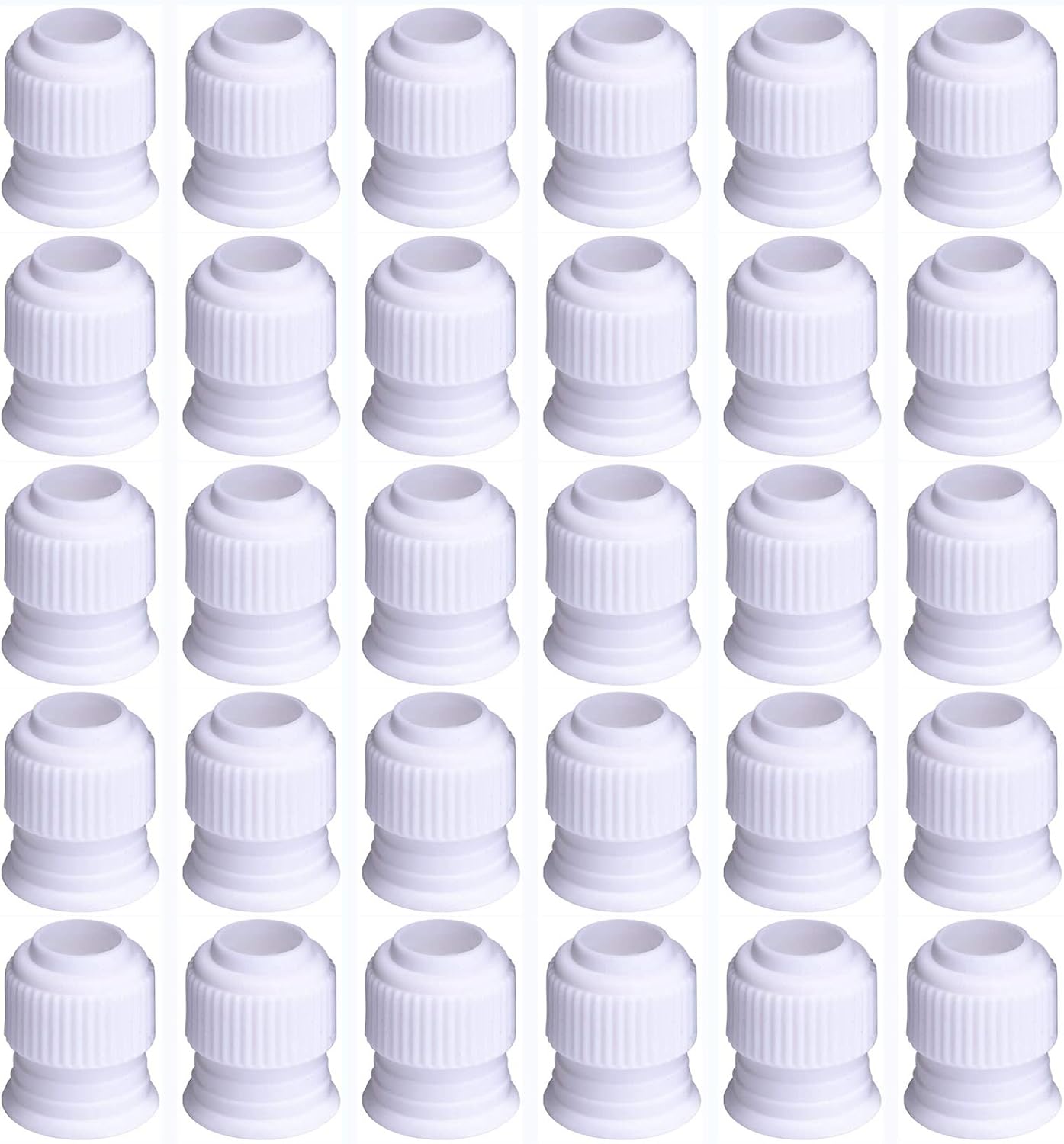 30 Pieces Coupler Piping Bag Plastic Standard Couplers Cake Decorating Pipe Tip for Frosting Icing Nozzles 1.2 x 1 Inch