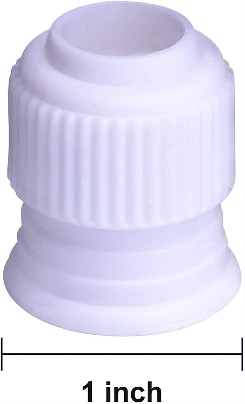 30 Pieces Coupler Piping Bag Plastic Standard Couplers Cake Decorating Pipe Tip for Frosting Icing Nozzles 1.2 x 1 Inch