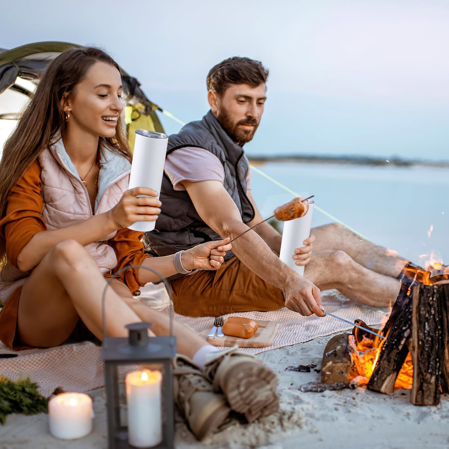 3 Pack 20oz Skinny Straight Body Stainless Steel Tumbler Replacement Lid，Spill Proof Splash Resistant Silicon Sliding cover for 2.76inch mouth，Straw Friendly for work, travel and Daily Life