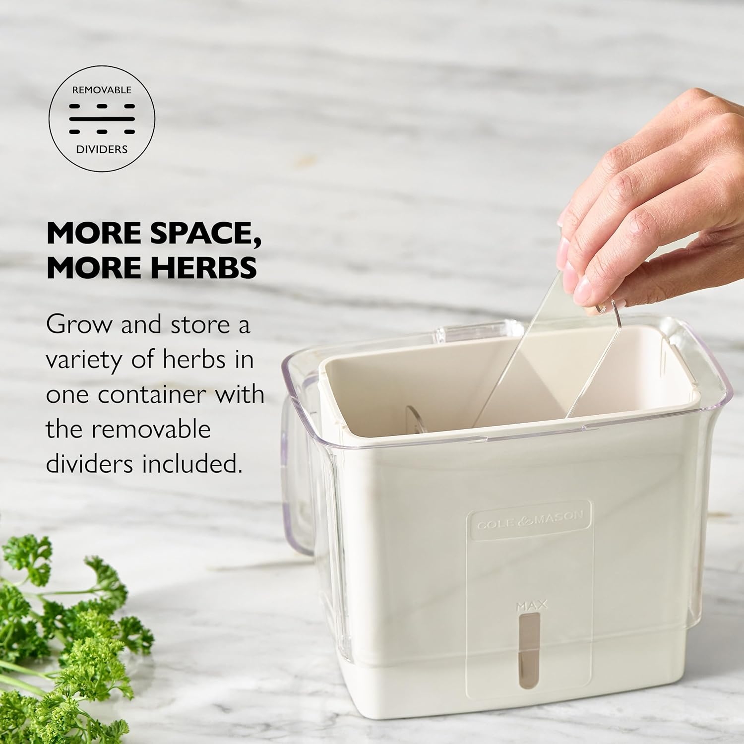 Fresh Herb Keeper - Acrylic Storage Container for Refrigerator - Storage for Herbs & Vegetables for Fridge - Fresh Herb Keeper