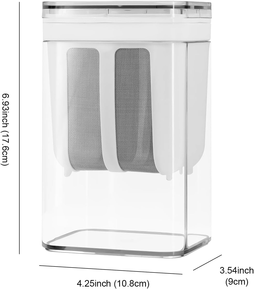 Greek Yogurt Strainer, 1100ml Multi Yoghurt Maker Strainer with Fine Mesh Bag & Lid for Thick Greek Yogurt, Soybean Milk, Kefir, Berries, Soup, Fruit Juice, Coffee