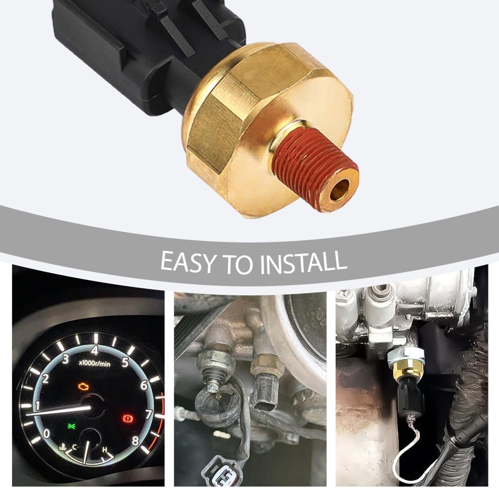 Engine Oil Pressure Sensor Switch, Oil Sending Unit, Engine Oil Pressure Sensor Sender Switch Compatible with Dodge, Jeep, Chrysler, Ram, Replace 5149064AA, 5149062AA, 56028807AB