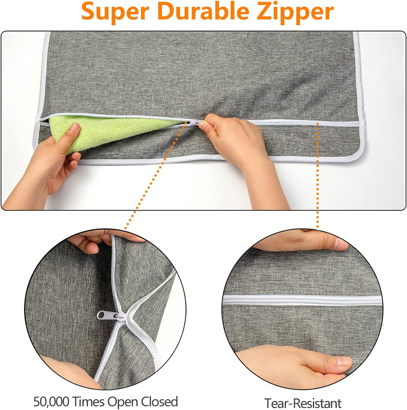 XL Hanging Laundry Hamper, Extra Large Tear-resistance Door Hamper with 2 Types Hooks for Dirty Clothes, Save Bathroom Space Hanging Laundry Bag 36.5x 22 Inch,Grey