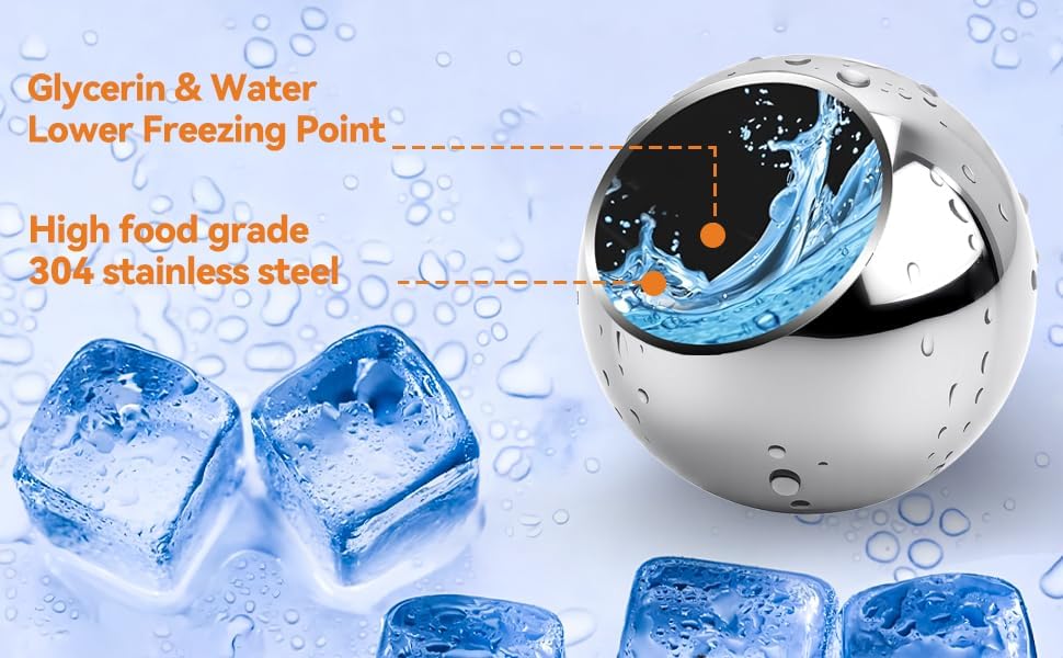 2 Pack Espresso Frozen Ball for Espresso Coffee, Stainless Steel Espresso Chilling Ball Espresso Cooler Espresso Machine Accessories