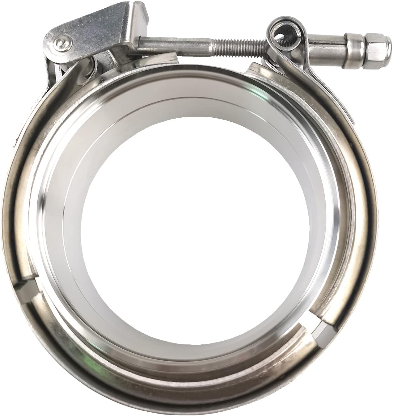 2 X 3 inch Quick Release V Band Clamp with Male Female Flanges 304 Stainless Steel for Turbo Downpipes, 2 Pack