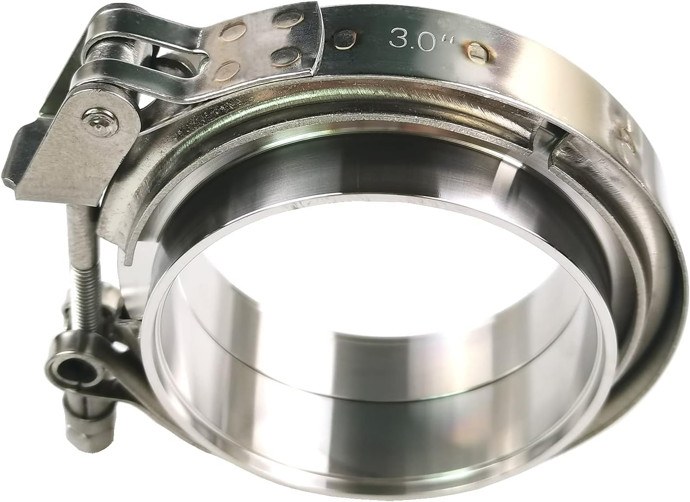 2 X 3 inch Quick Release V Band Clamp with Male Female Flanges 304 Stainless Steel for Turbo Downpipes, 2 Pack