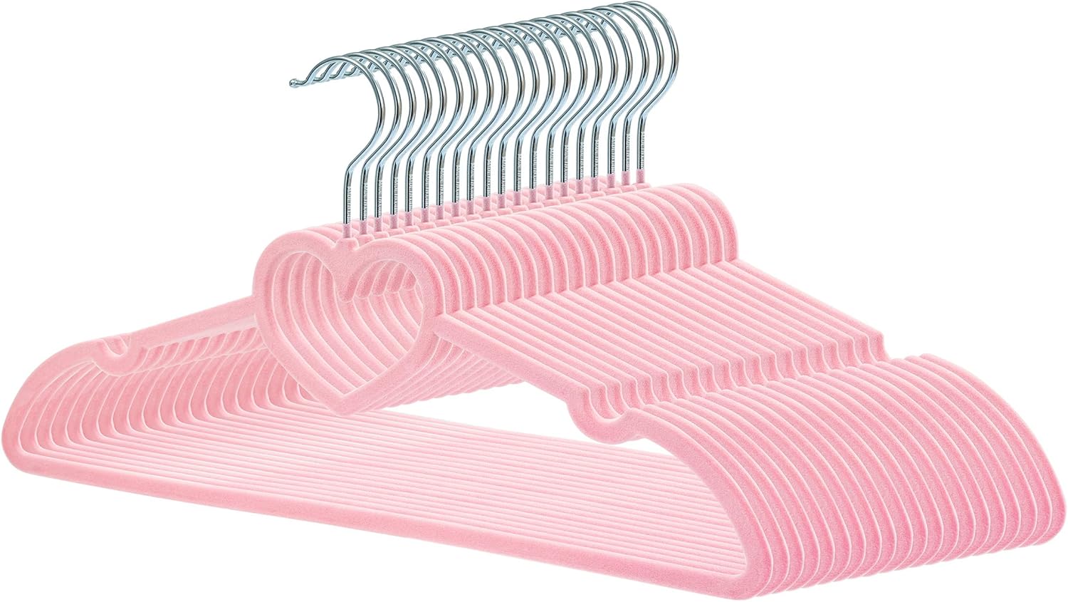 Velvet Hangers 20 Pack, 16" Non Slip Adult Hangers, Slim Clothes Hanger with 360 Degree Swivel Hook - Durable & Cute for Coats, Shirts, Dress Pink
