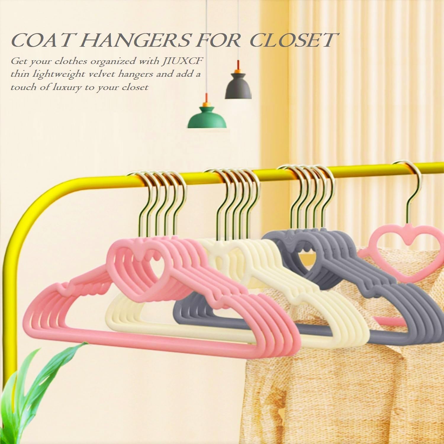 Velvet Hangers 20 Pack, 16" Non Slip Adult Hangers, Slim Clothes Hanger with 360 Degree Swivel Hook - Durable & Cute for Coats, Shirts, Dress Pink