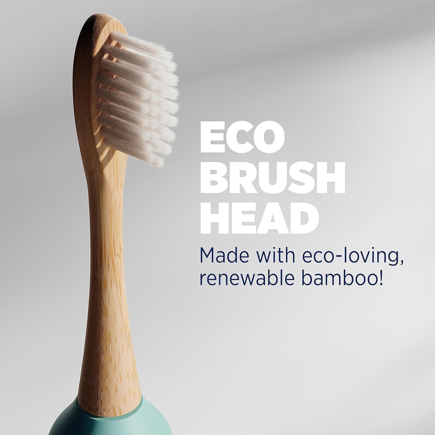 Bamboo Replacement Heads 3 Pack - Exclusive to Sonic Electric Toothbrush - Soft Bristle Bamboo Heads - Made with Eco Loving Renewable Bamboo