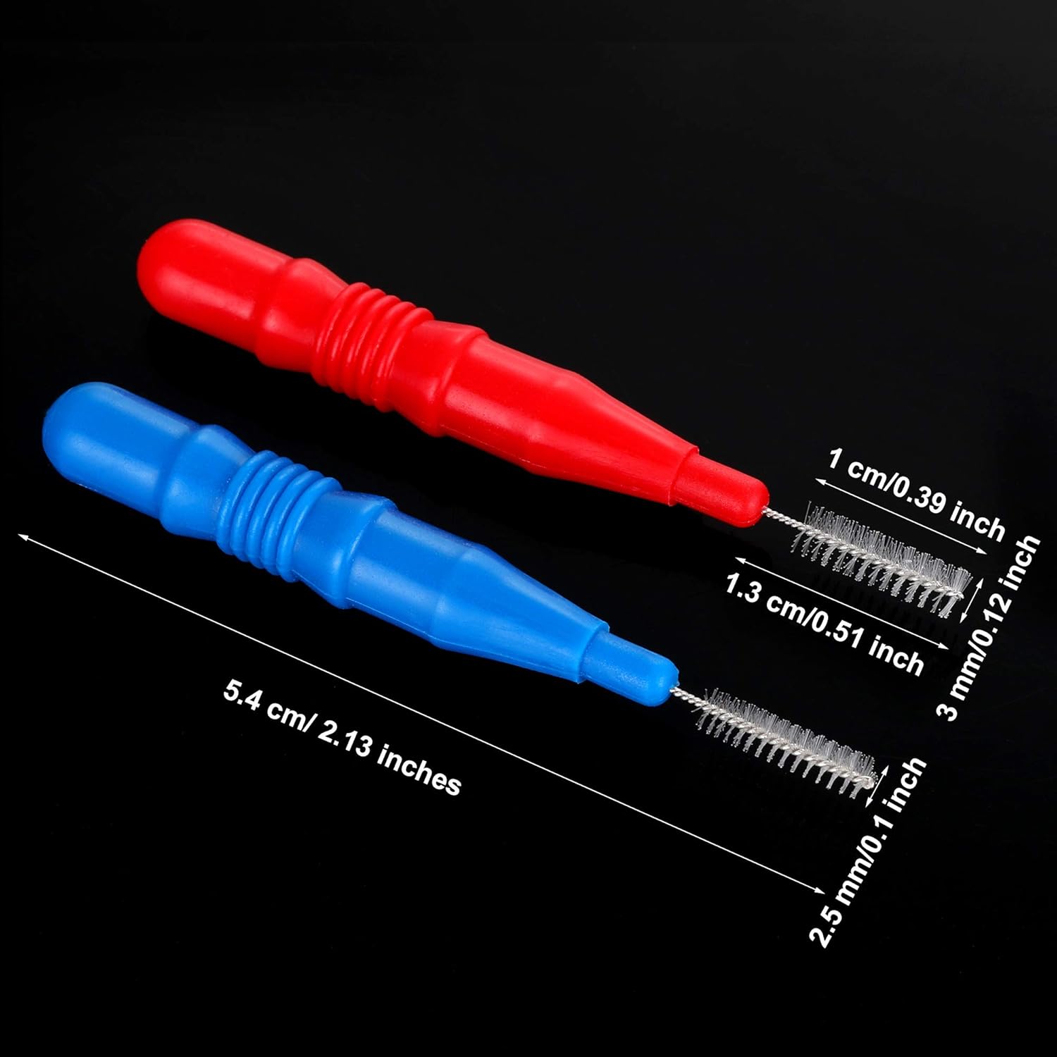 100 Pcs Braces Dental Brush Flosser for Cleaner Interdental Brush Toothpick Tooth Flossing Head Oral Dental Toothpick Cleaners Cleaning Tool Red and Blue