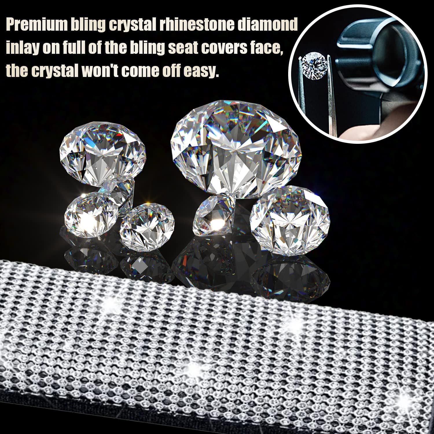 2-Pack Bling Seat Belt Covers,Bling Seat Belt Covers for Womens,Car Seat Belt Strap Cover Shoulder Pad,Universal Car Interior Accessories Fit for Car/Truck/SUV Silver,2PC