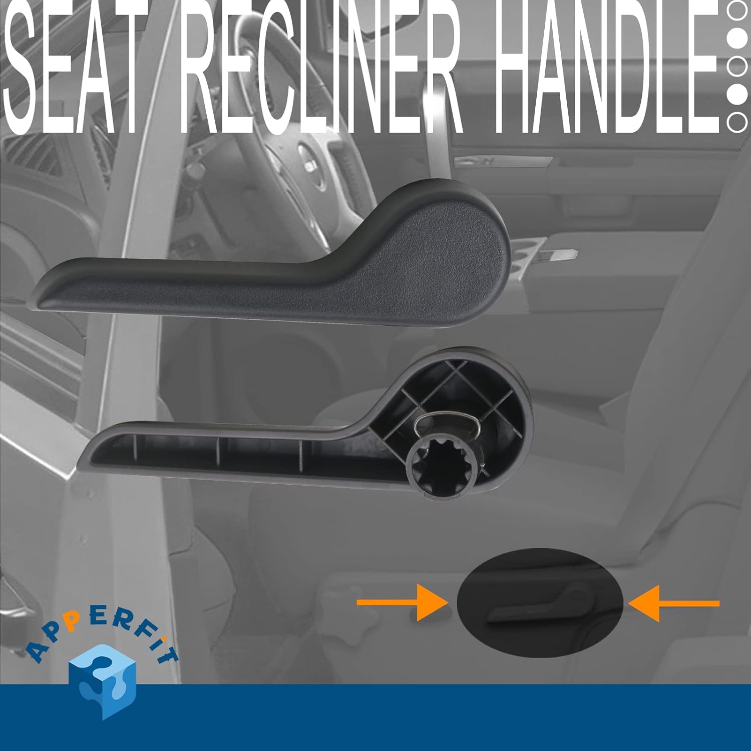 Seat Recliner Handle Lever Front Left+Right Side Compatible with 2007-2013 Chevy Chevrolet Avalanche Silverado Suburban, GMC Sierra Yukon Replaces 15232598 15232594