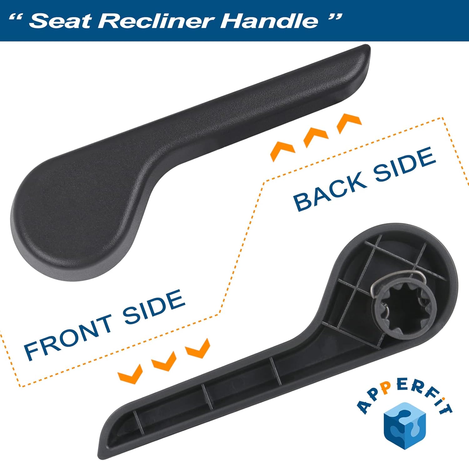Seat Recliner Handle Lever Front Left+Right Side Compatible with 2007-2013 Chevy Chevrolet Avalanche Silverado Suburban, GMC Sierra Yukon Replaces 15232598 15232594