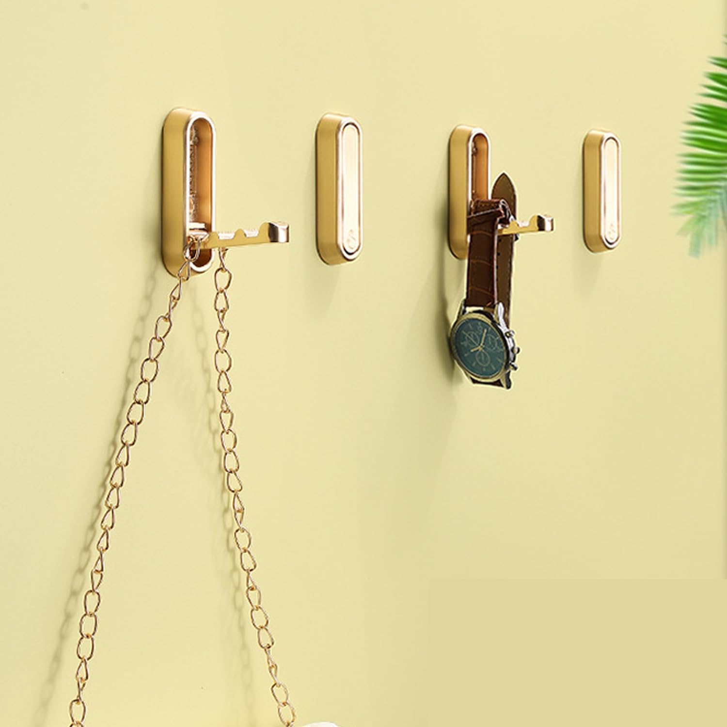4PCS Folding Coat Hooks, Heavy Duty Wall Hooks Made of Zinc Alloy, Foldable Gold Wall Hooks for Hanging Coats, Scarves, Hats, Bathrobes, Keys, Bags Gold