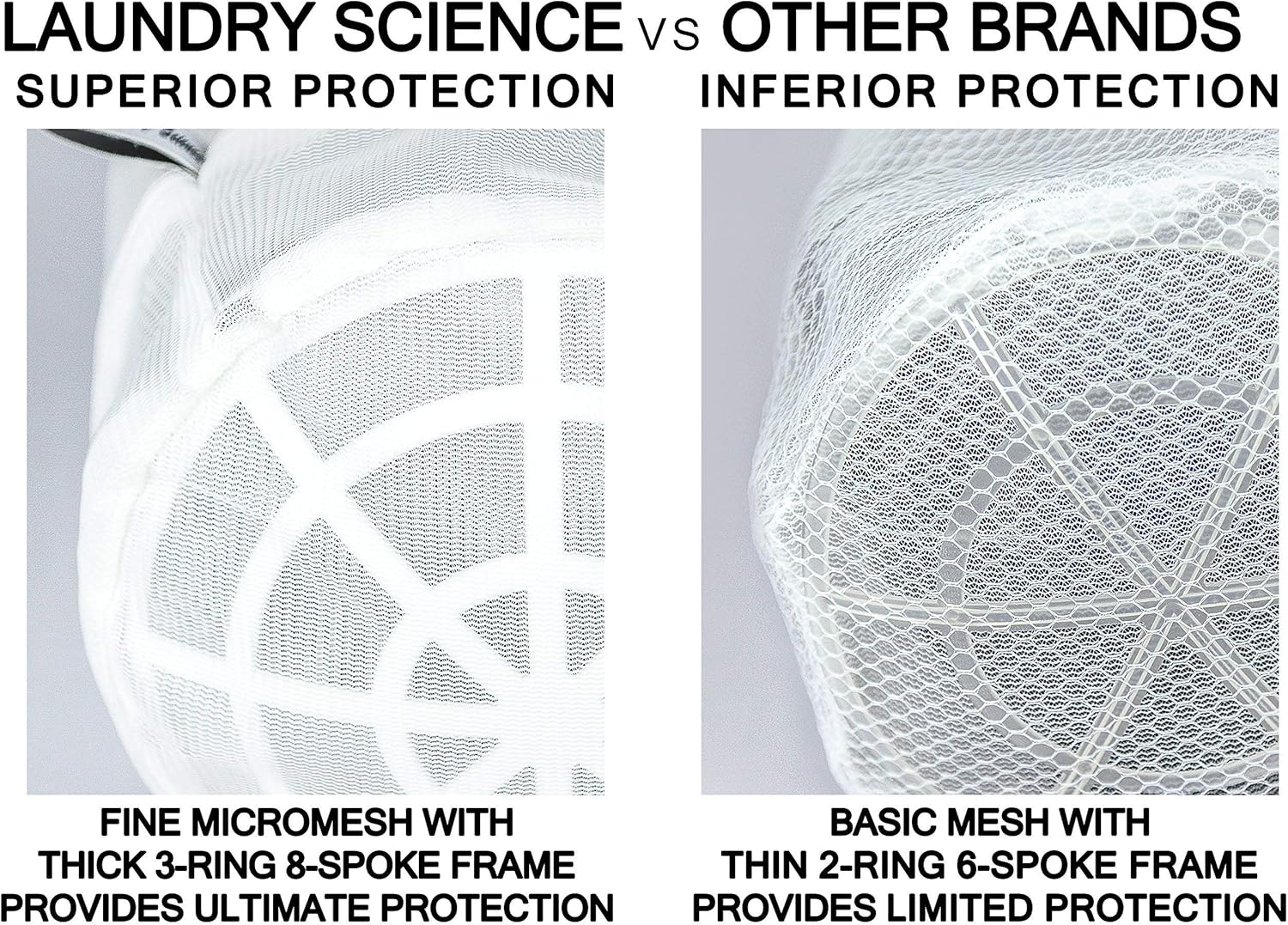 Premium Bra Wash Bag – Set of 3 Mesh Lingerie Laundry Bags for Delicates – Protects Bras, Underwear & Intimates in Washing Machine – Durable Zipper Closure – Regular Size
