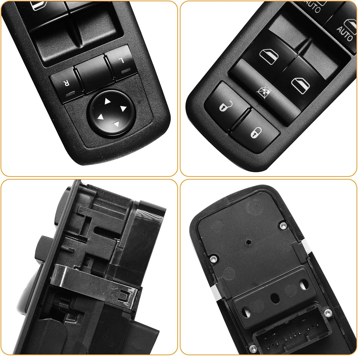 Master Power Window Switch Driver Side Front Left Door Control Button,Fits 2016–2022 Ram 1500 2500 3500,2011–2019 Dodge Charger,2011-2020 Chrysler 200 300, | Replaces 68139805AB,68139805AA,56046823AE