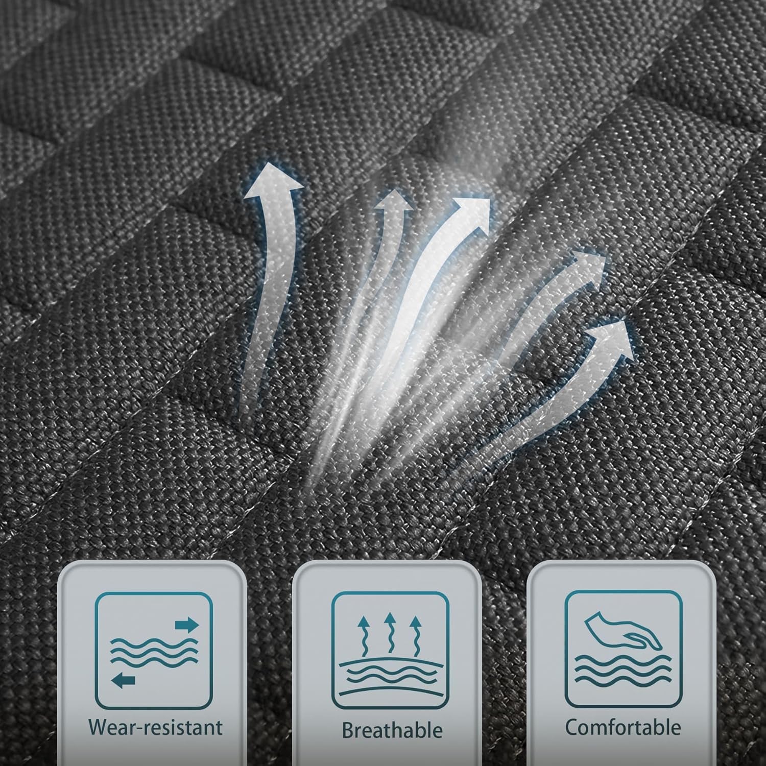 Black Back Seat Cover, Rear Car Seat Cover for Cars Truck SUV,Seat Covers with Storage Pocket,Bottom Auto Seat Cushion Pad Mat for Most Vehicles-Black,1 Pcs